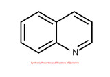 synthis , properties and reactions of quinoline vector design illustration