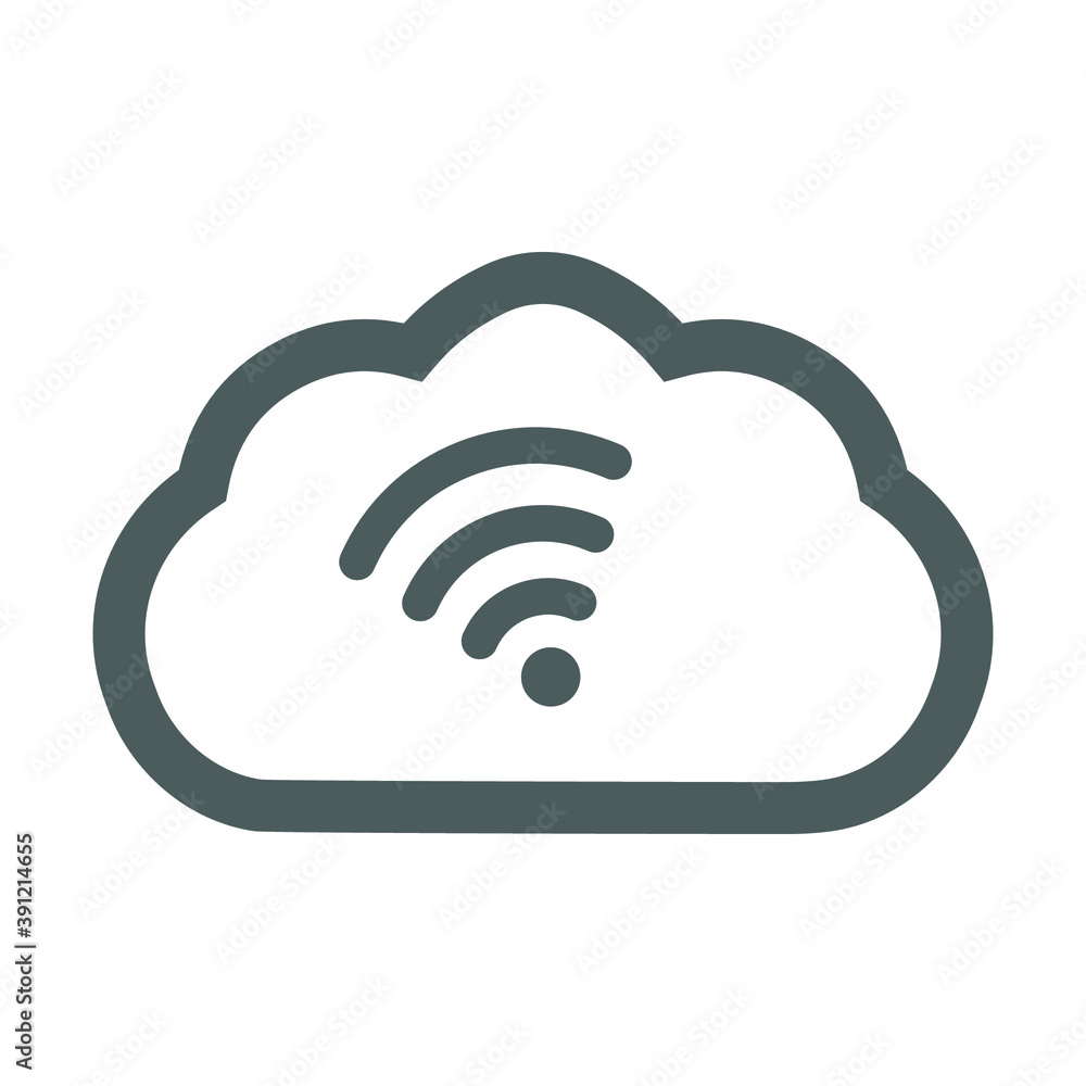 Cloud, technology, wifi icon. Vector graphics Cloud, technology, wifi icon. Vector graphics