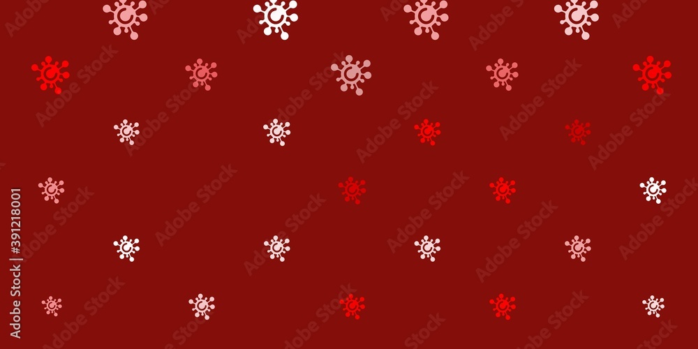 Light Red vector pattern with coronavirus elements. Light Red vector pattern with coronavirus elements.