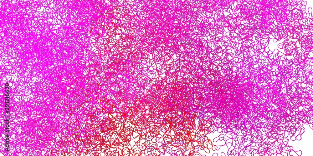 Obraz premium Dark pink vector pattern with curved lines.