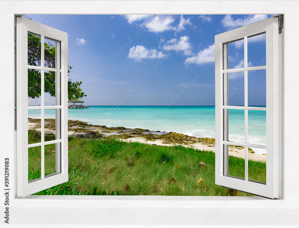 Fototapeta Ocean view window