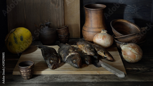 Smoked perch from lake Ladoga.