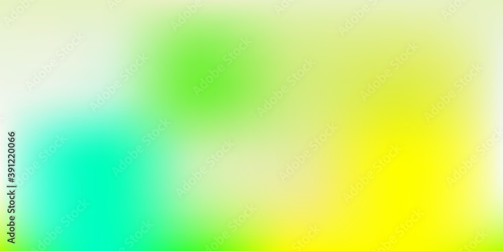 Obraz premium Light Green, Yellow vector blurred template.