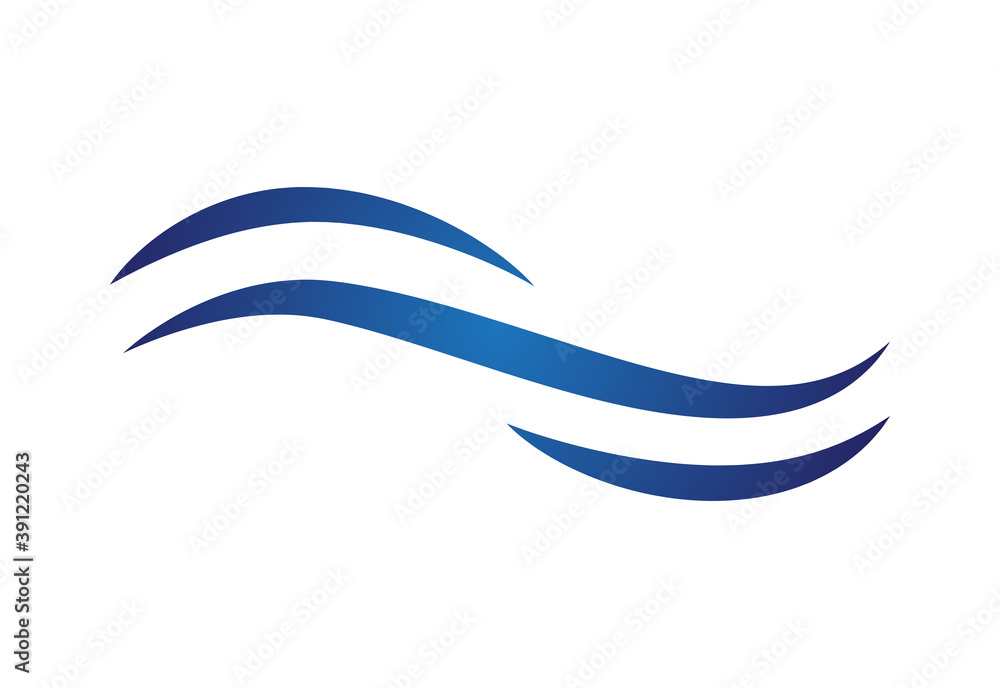 Water wave icon isolated on white background. Flat water wave icon for water logo design and icon template. Water wave vector Water wave icon isolated on white background. Flat water wave icon for water logo design and icon template. Water wave vector