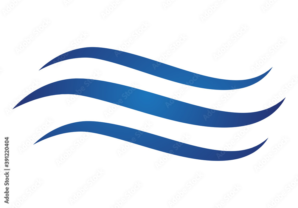 Water wave icon isolated on white background. Flat water wave icon for water logo design and icon template. Water wave vector Water wave icon isolated on white background. Flat water wave icon for water logo design and icon template. Water wave vector