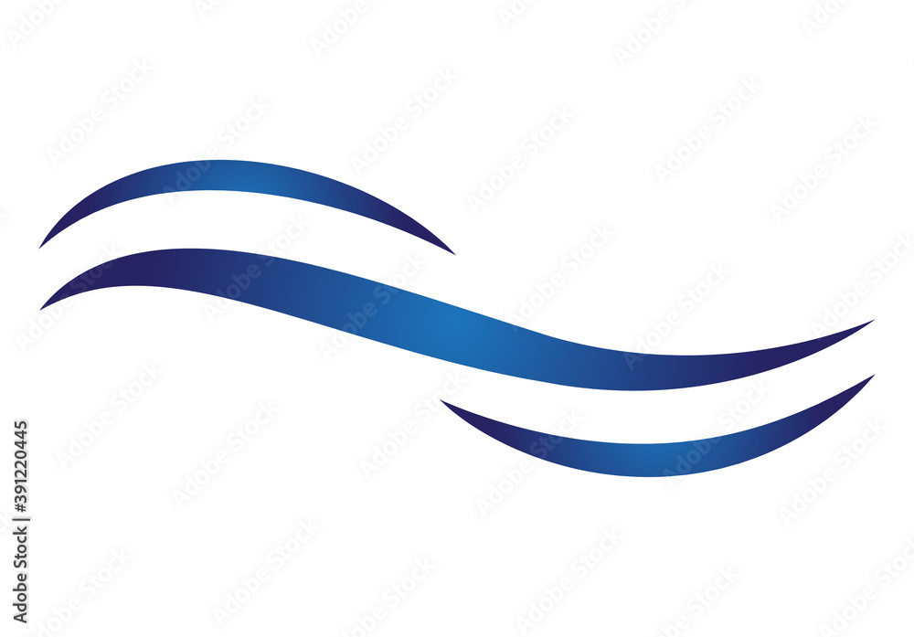 Water wave icon isolated on white background. Flat water wave icon for water logo design and icon template. Water wave vector Water wave icon isolated on white background. Flat water wave icon for water logo design and icon template. Water wave vector
