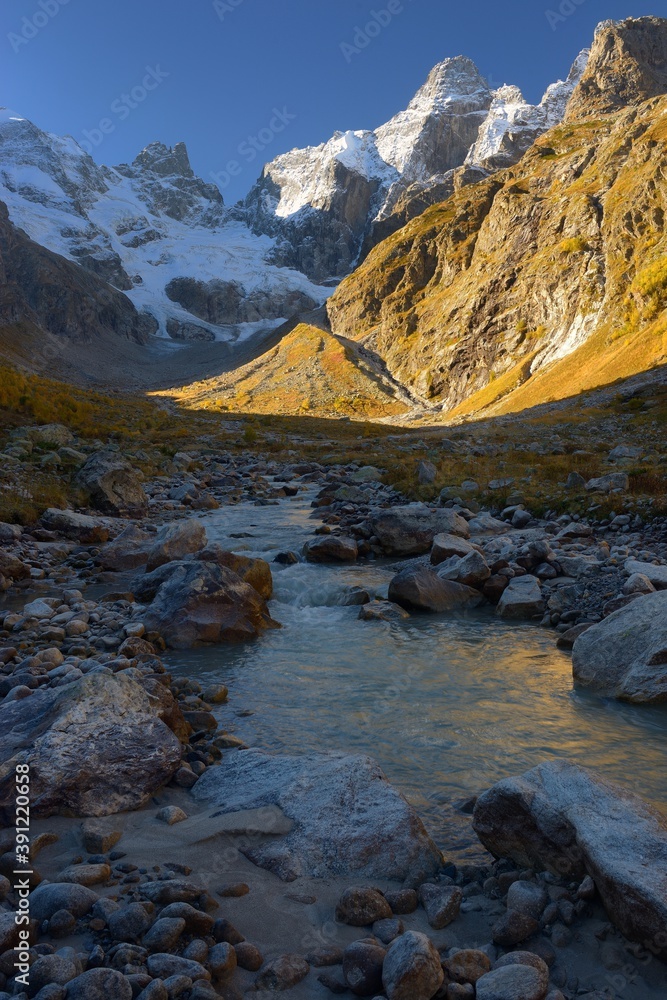 Morning in mountains