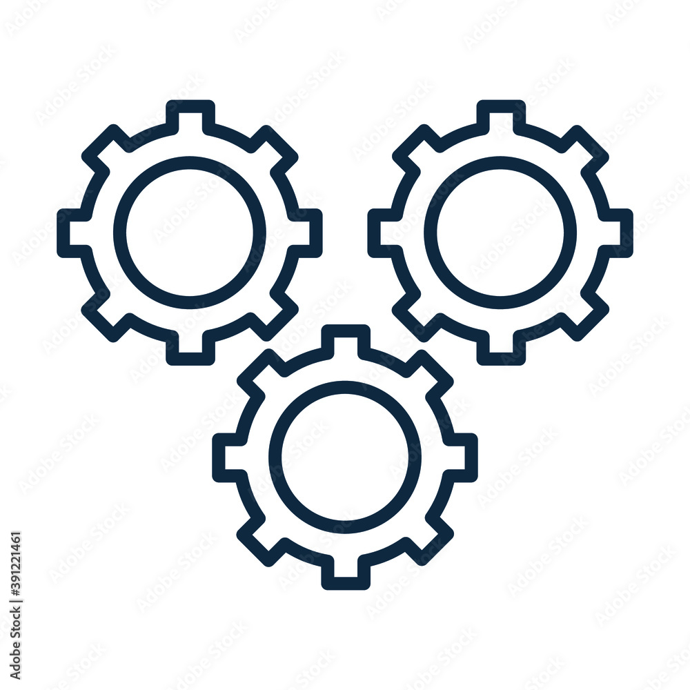 Gear, preferences line icon. outline vector design