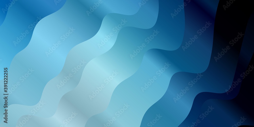Light BLUE vector template with curved lines. Light BLUE vector template with curved lines.