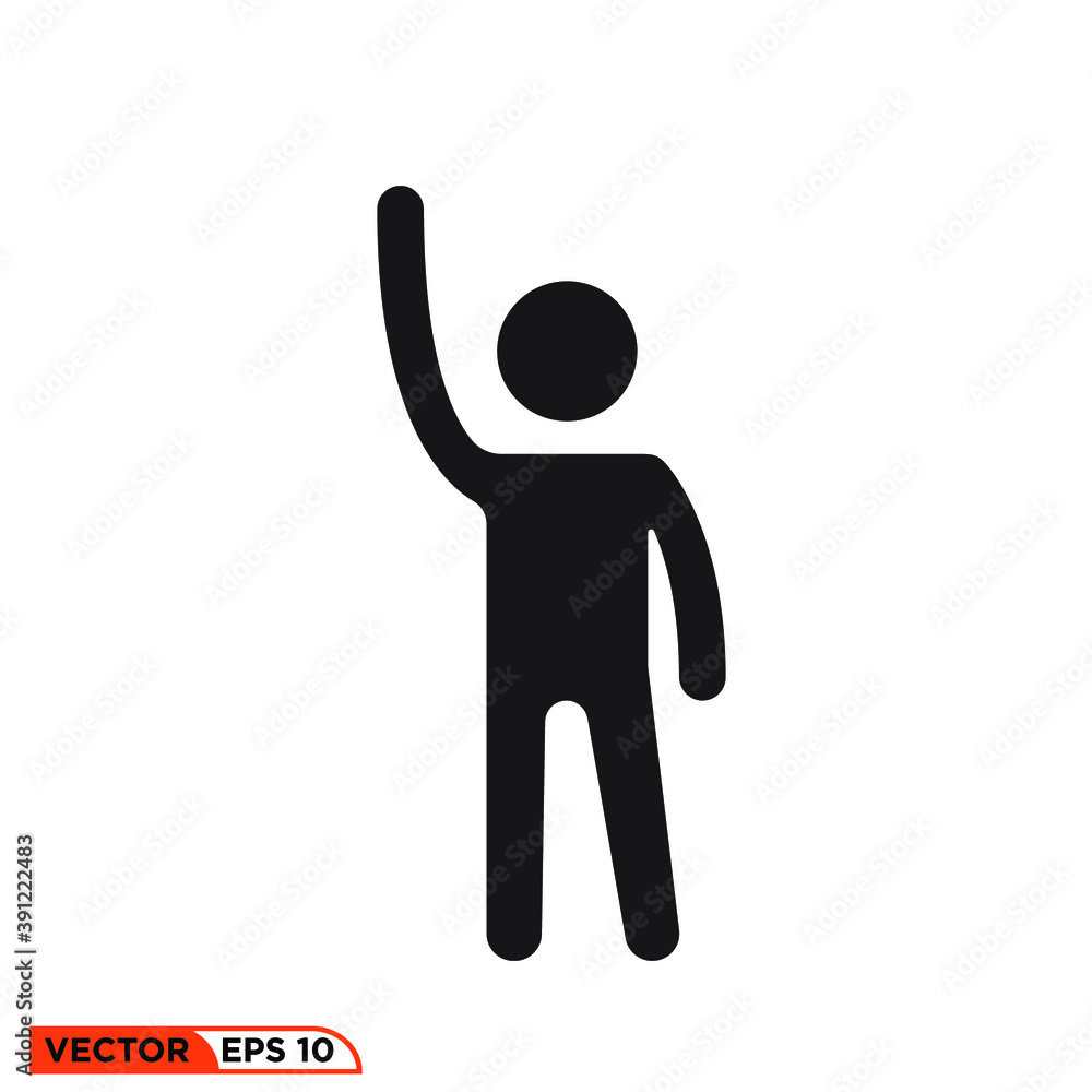 Icon vector graphic of stick figure, stickman good fir template Icon vector graphic of stick figure, stickman good fir template