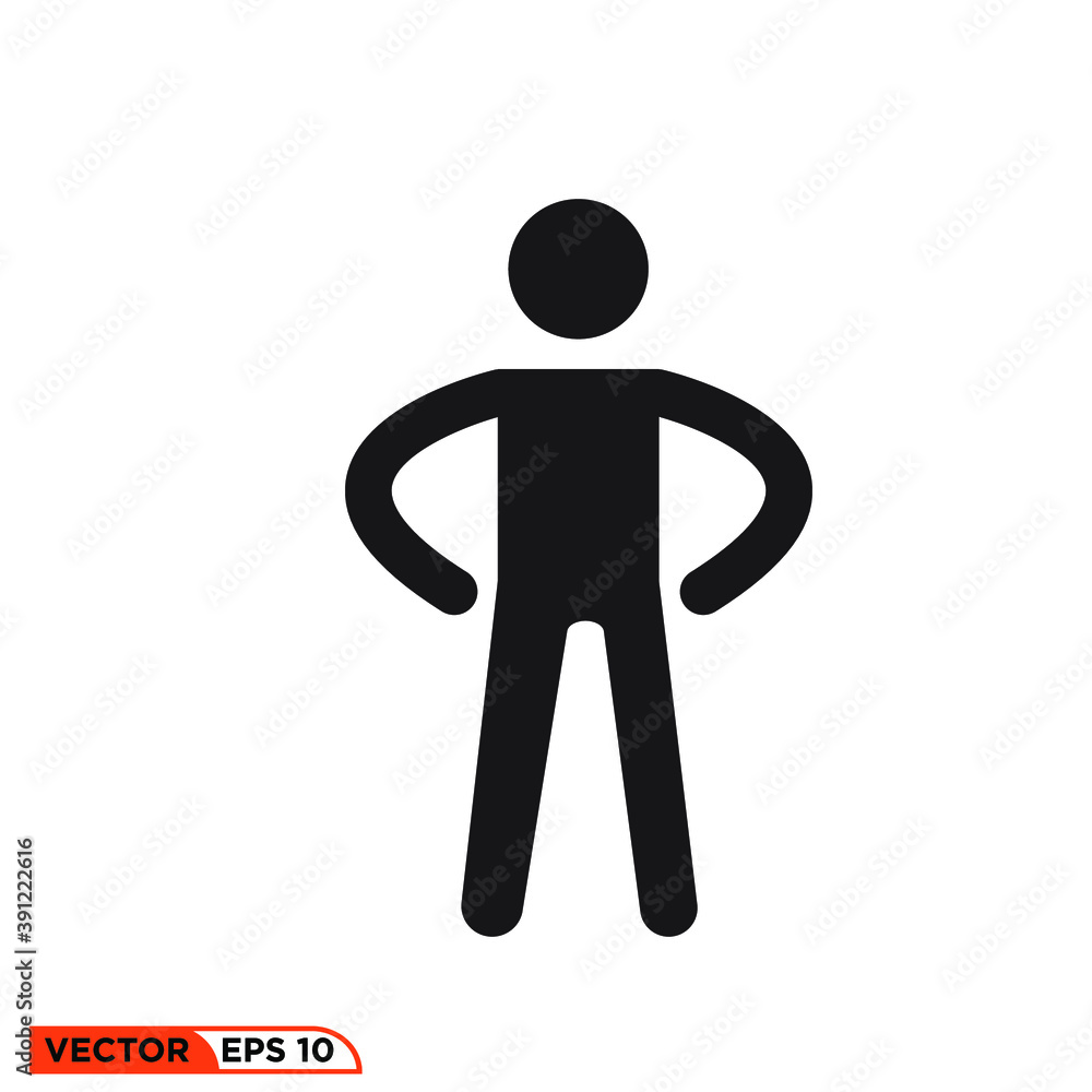 Icon vector graphic of stick figure, good for tampalte illustraion Icon vector graphic of stick figure, good for tampalte illustraion