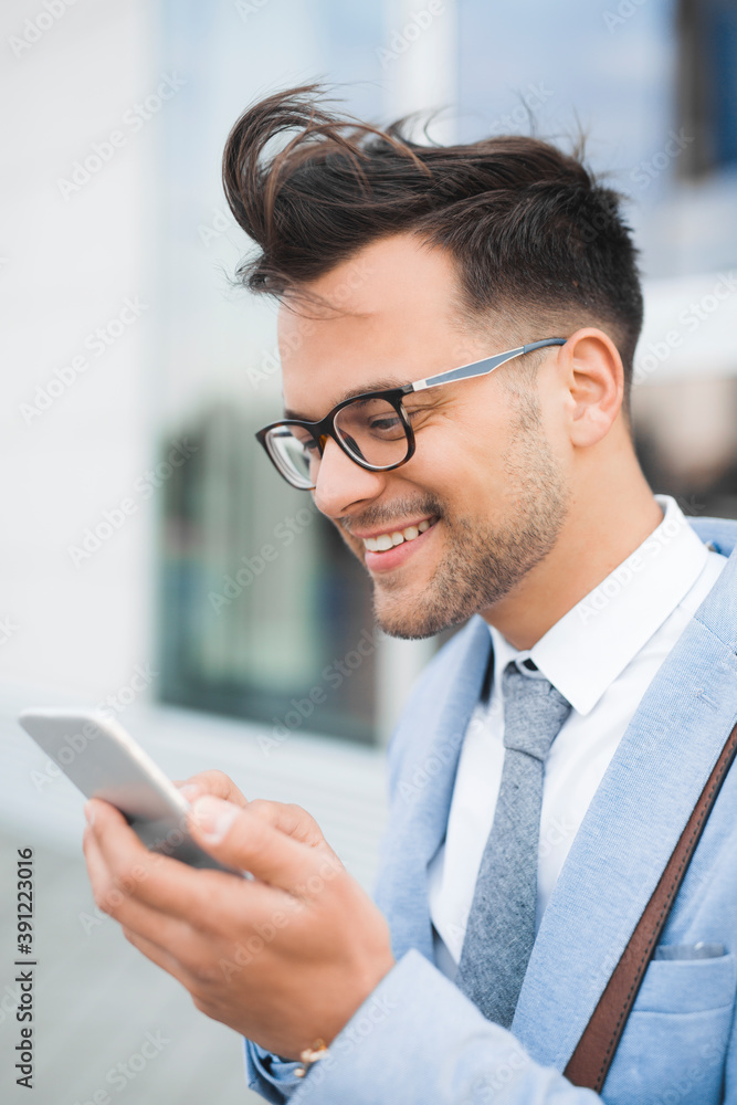 Attractive young caucasian having fun on cell Attractive young caucasian having fun on cell