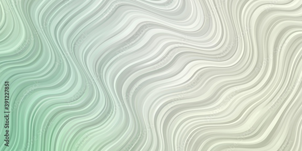 Fototapeta Light Green vector pattern with curved lines.