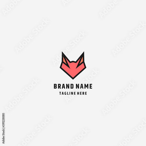 fox abstract logo vector design template download
