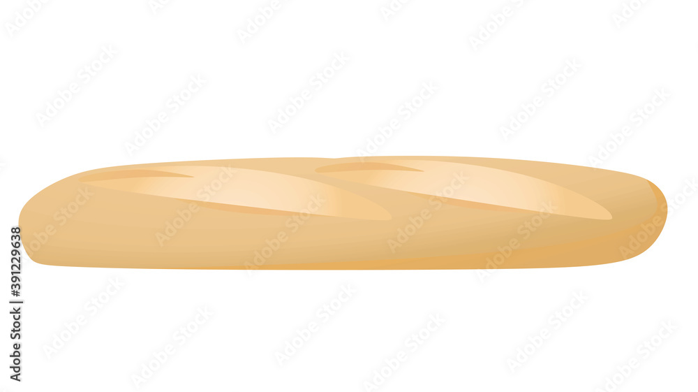 Baguet isolated on white background Baguet isolated on white background