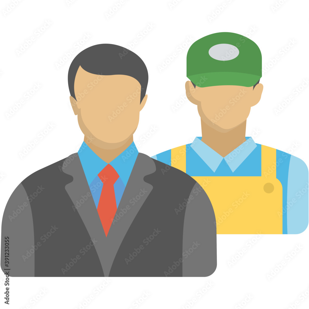 Obraz premium Flat icon of a group of people standing together