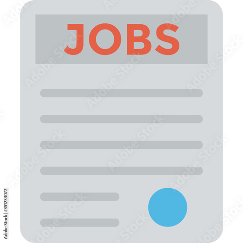 
Flat icon of a paper board with a contract page on top 
