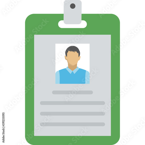 
Flat icon of a paper board with a contract page on top 
