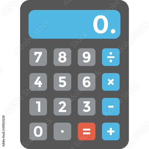 
An image of a calculator flat icon 
