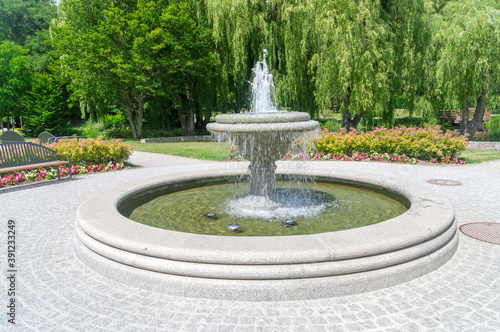 Fountain located at Gdansk Orunia Park, Poland.