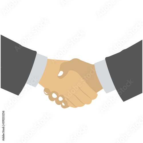 
Two people shaking hand flat icon
