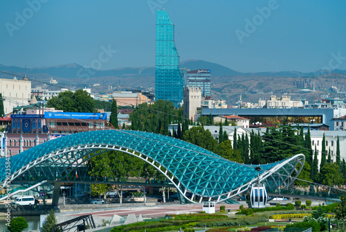 The Bridge of Peace, Kura River, Tbilisi City, Georgia, Middle East