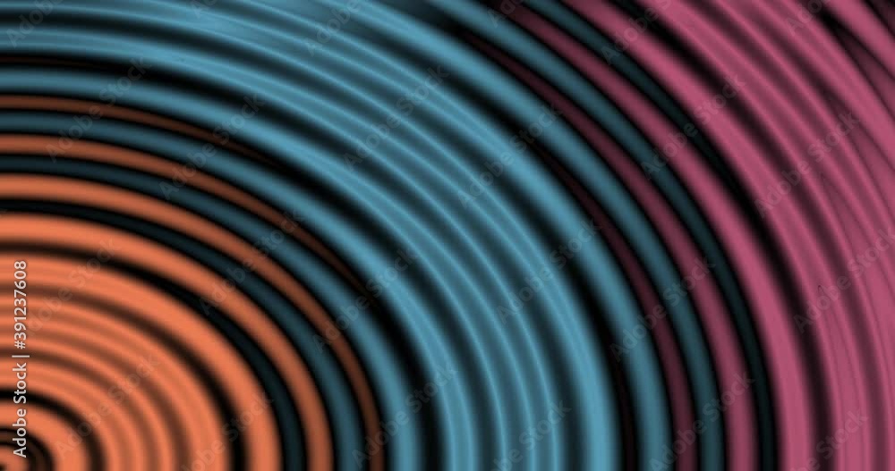circular waves of orange, magenta, and gray-blue tints radiate from the lower left corner of the frame circular waves of orange, magenta, and gray-blue tints radiate from the lower left corner of the frame