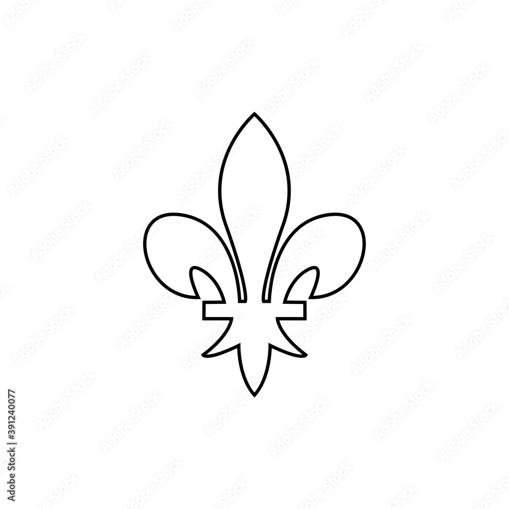 the Royal Lily. coat of arms of the Bourbons. vector icon the Royal Lily. coat of arms of the Bourbons. vector icon