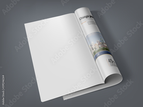 3D Magazine With Clear Page For Your Content