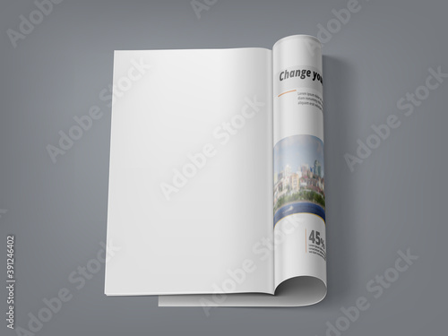 3D Magazine With Clear Page For Your Content