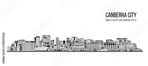 Cityscape Building Abstract shape and modern style art Vector design -   canberra city
