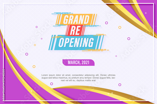 Grand reopening abstract background