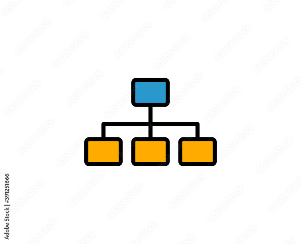 Hierarchy line icon. Vector symbol in trendy flat style on white background. Hierarchy sing for design. Hierarchy line icon. Vector symbol in trendy flat style on white background. Hierarchy sing for design.