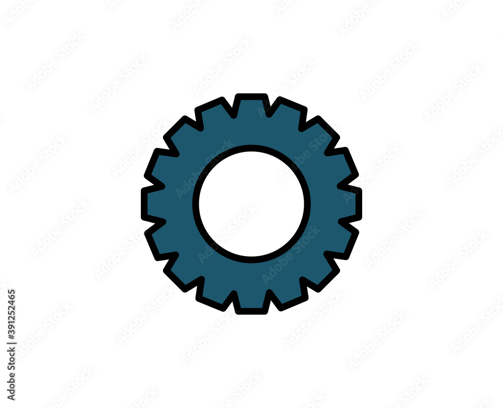 Gear flat icon. Thin line signs for design logo, visit card, etc. Single high-quality outline symbol for web design or mobile app. Gear outline pictogram. Gear flat icon. Thin line signs for design logo, visit card, etc. Single high-quality outline symbol for web design or mobile app. Gear outline pictogram.