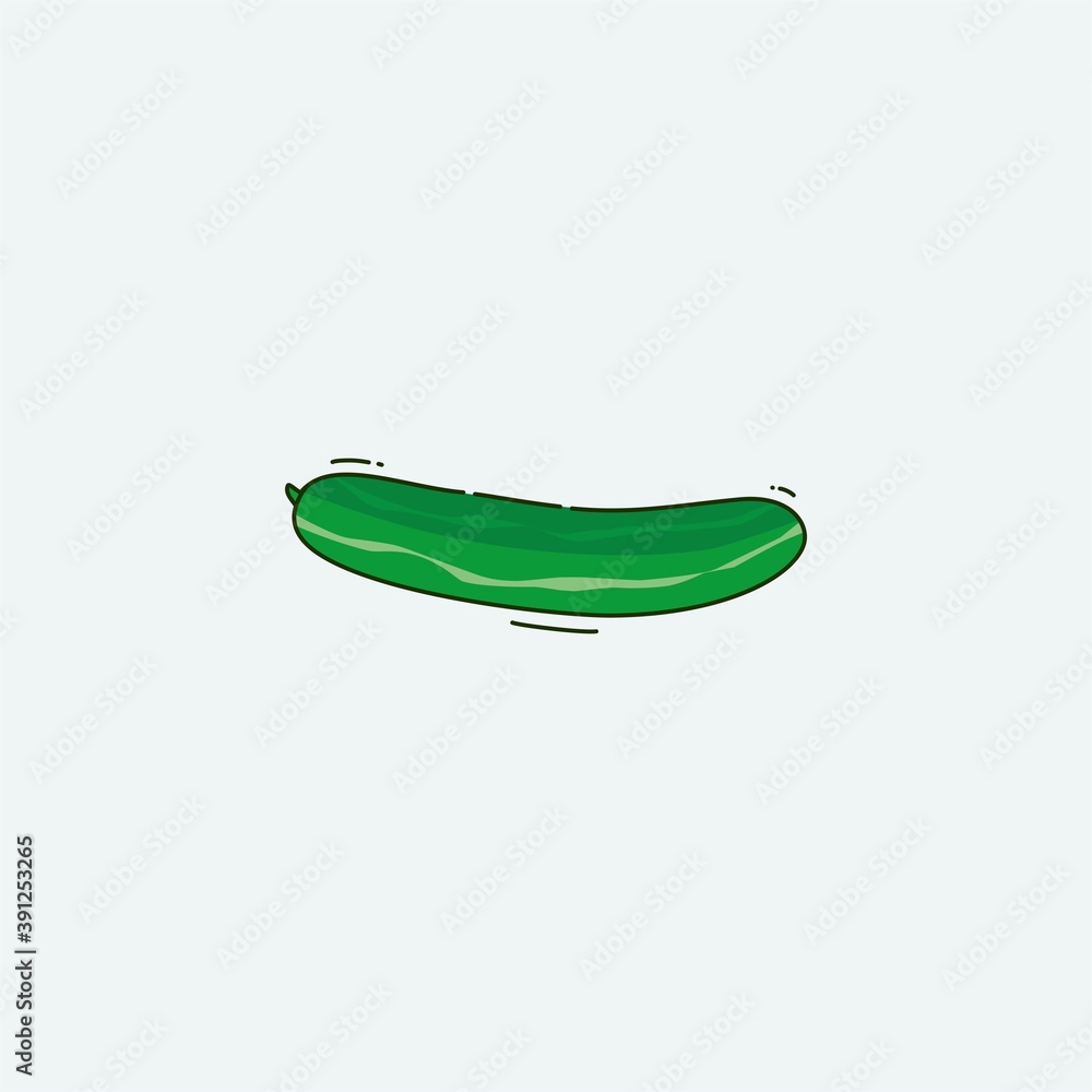 Fototapeta premium Cucumber illustration for icon