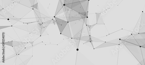 Abstract background with connecting dots and lines. Vector Illustration. Network plexus.