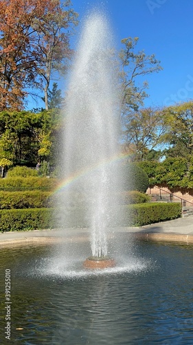 The rainbow in the fountain