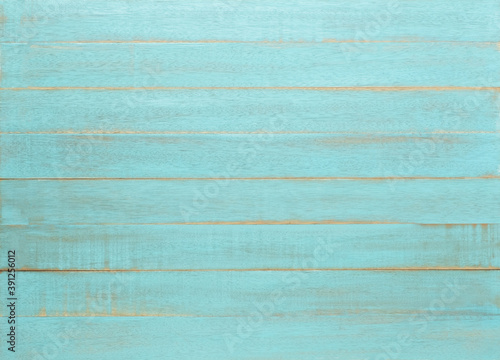 Blue wooden background or wood wall texture, old painted, vintage style for decoration, natural wooden board pattern