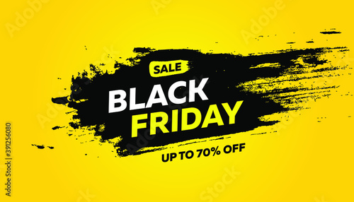 Black friday sale banner. Poster, logo, label. special offer. Vector illustration.