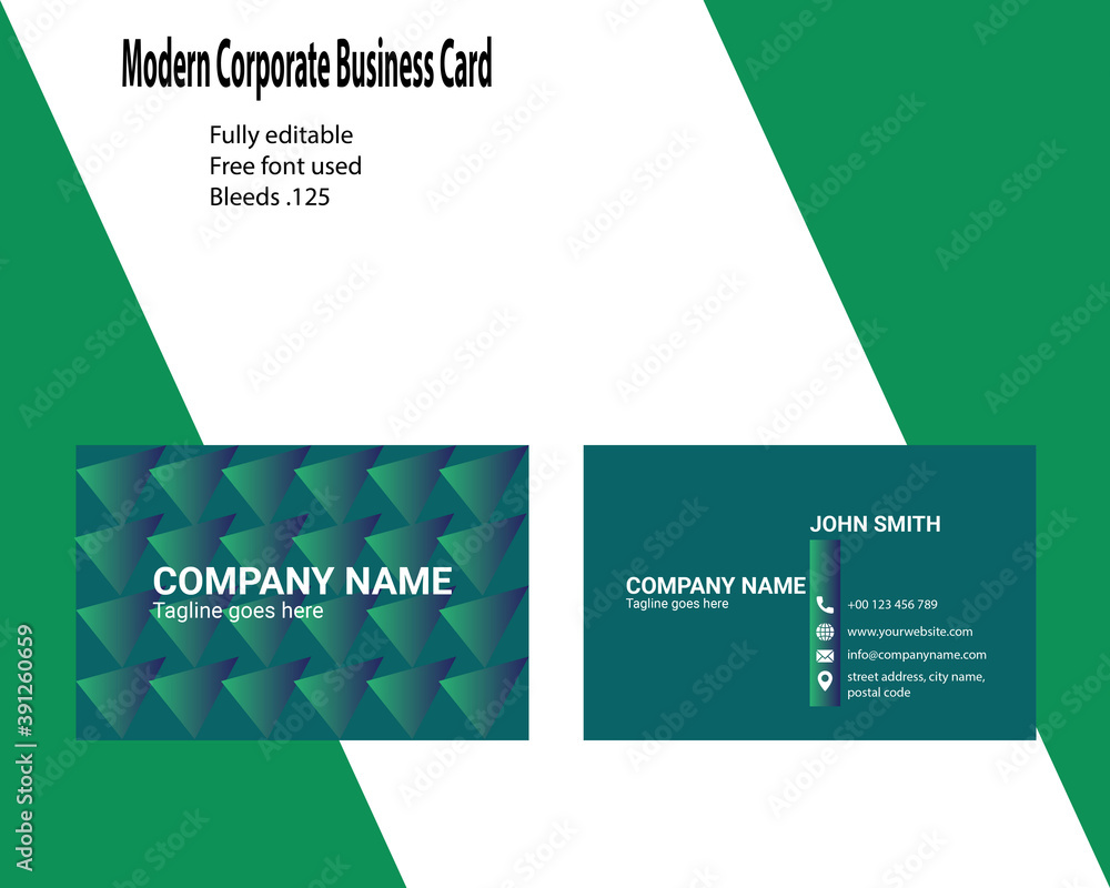 Modern Corporate Business Card Modern Corporate Business Card