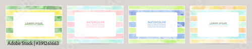 vector card design template with colorful striped line
