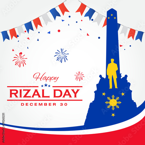 Happy Rizal Day greeting card. vector illustration for greeting card, .poster and banner