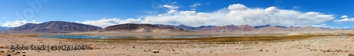 Pamir mountains area in Tajikistan landscape lake