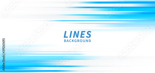 Abstract horizontal light blue stripe lines on white background.