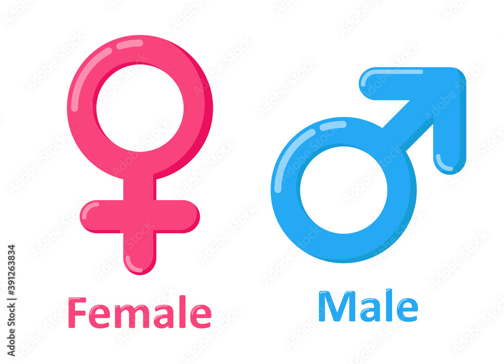 gender icon symbol cartoon style collection gender icon symbol cartoon style collection