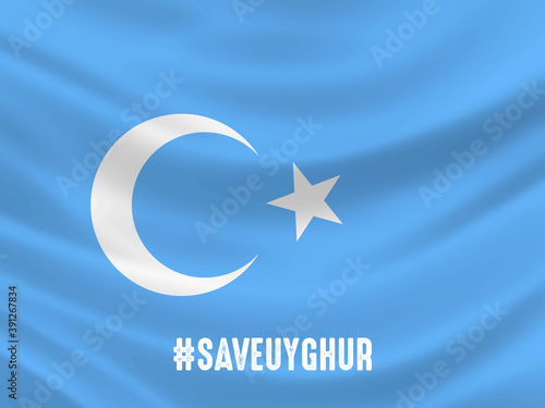 save Uyghur vector Illustration