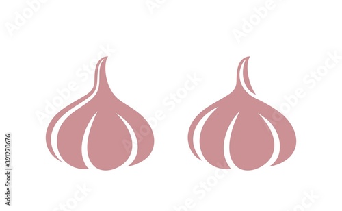 Garlic logo. Isolated garlic on white background
