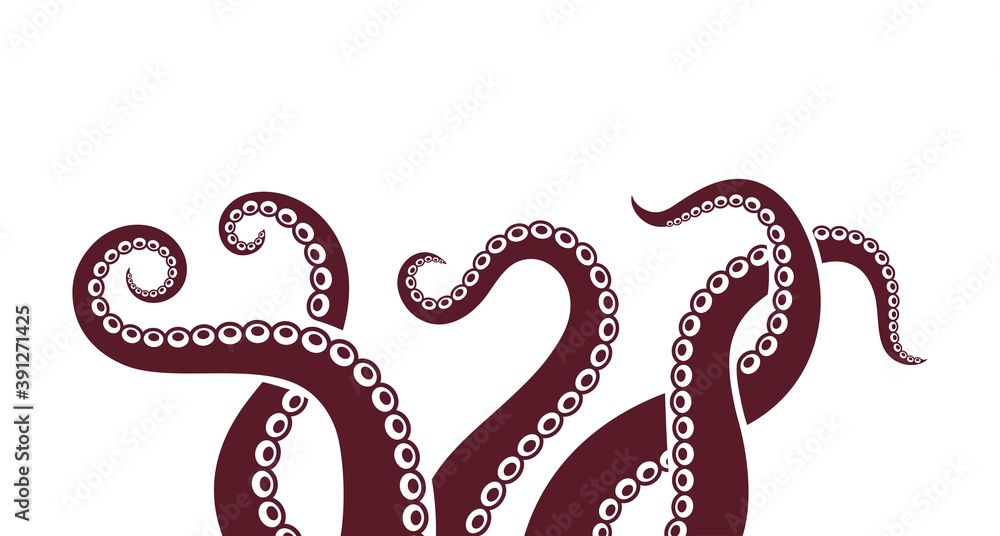 Octopus logo. Isolated octopus on white background Octopus logo. Isolated octopus on white background