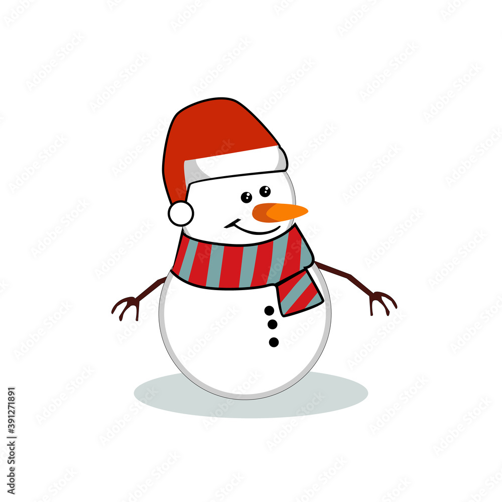 snowman vector iamge for christmas day