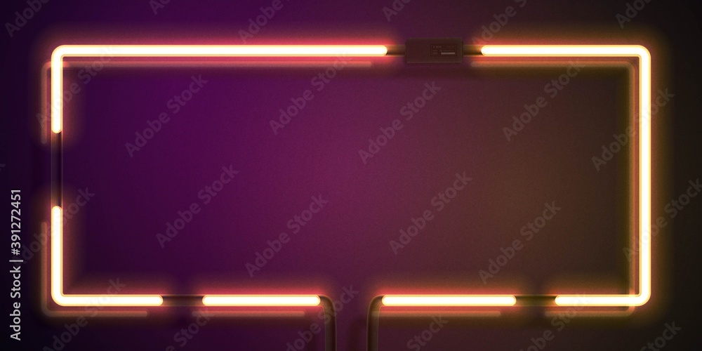 Vector realistic isolated neon sign of frame for template and layout. Vector realistic isolated neon sign of frame for template and layout.